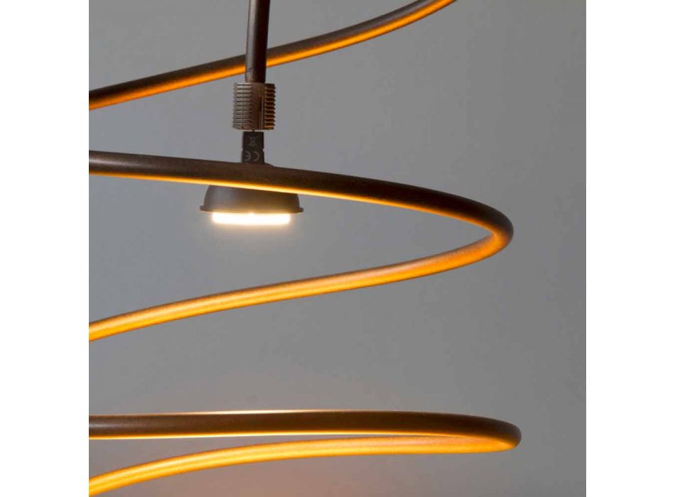 Design tafellamp in koper gepolijst effect Made in Italy - Fusillo Viadurini