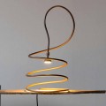 Design tafellamp in koper gepolijst effect Made in Italy - Fusillo