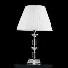 Lamp glas ontwerp en de kristallen tafel Ivy, made in Italy Viadurini
