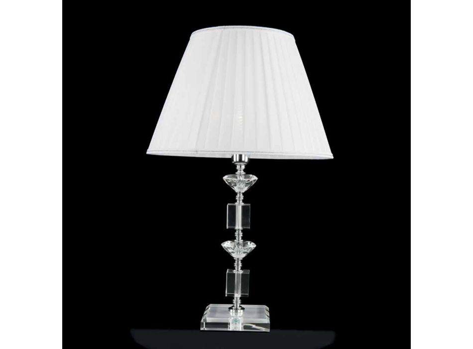 Lamp glas ontwerp en de kristallen tafel Ivy, made in Italy Viadurini