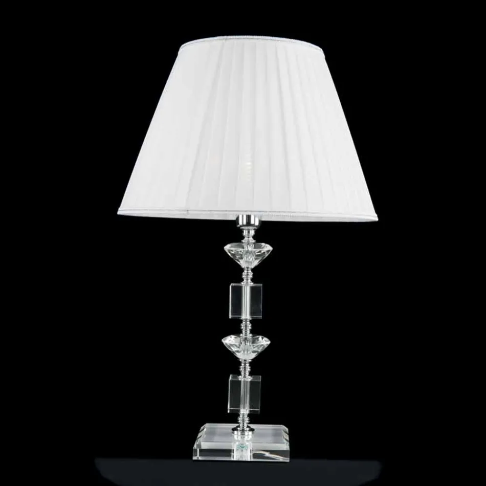 Lamp glas ontwerp en de kristallen tafel Ivy, made in Italy Viadurini