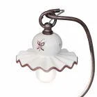 Landelijk met de hand gedecoreerde ambachtelijke keramische tafellamp - Rome Viadurini