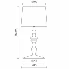 Tafellamp in witte keramiek en linnen lampenkap 2 afmetingen - Cadabra Viadurini
