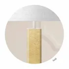 Metalen tafellamp met stoffen lampenkap Made in Italy - Jump Viadurini