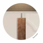 Metalen tafellamp met stoffen lampenkap Made in Italy - Jump Viadurini