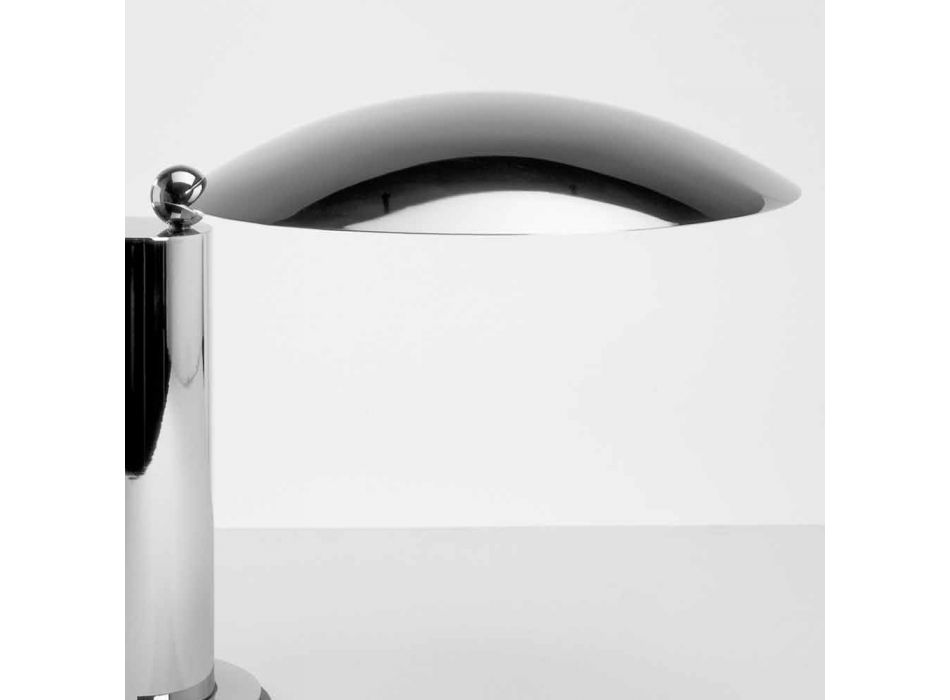 Tafellamp in chroom of zwart metaal met LED Made in Italy - Orlando Viadurini