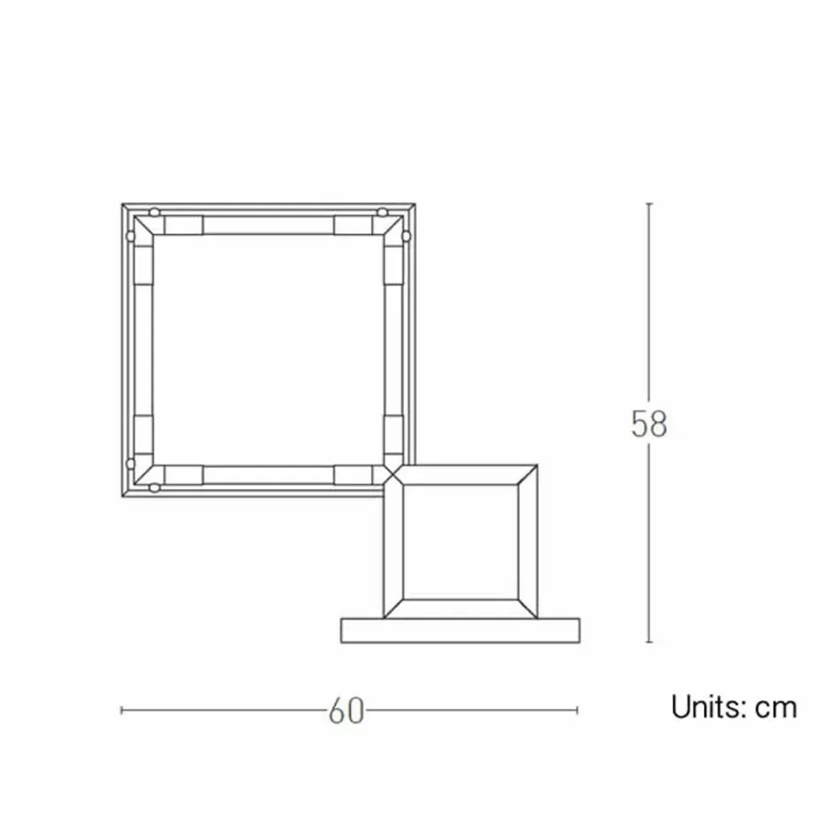 Tafellamp in messing en hars met marmeren voet Made in Italy - Quizza Viadurini