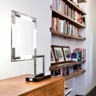 Tafellamp in messing en hars met marmeren voet Made in Italy - Quizza Viadurini