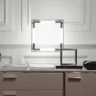 Tafellamp in messing en hars met marmeren voet Made in Italy - Quizza Viadurini