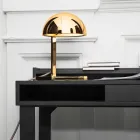 Tafellamp in messing met gouden of palladium afwerking Made in Italy - Adana Viadurini