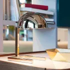 Tafellamp in messing met gouden of palladium afwerking Made in Italy - Adana Viadurini