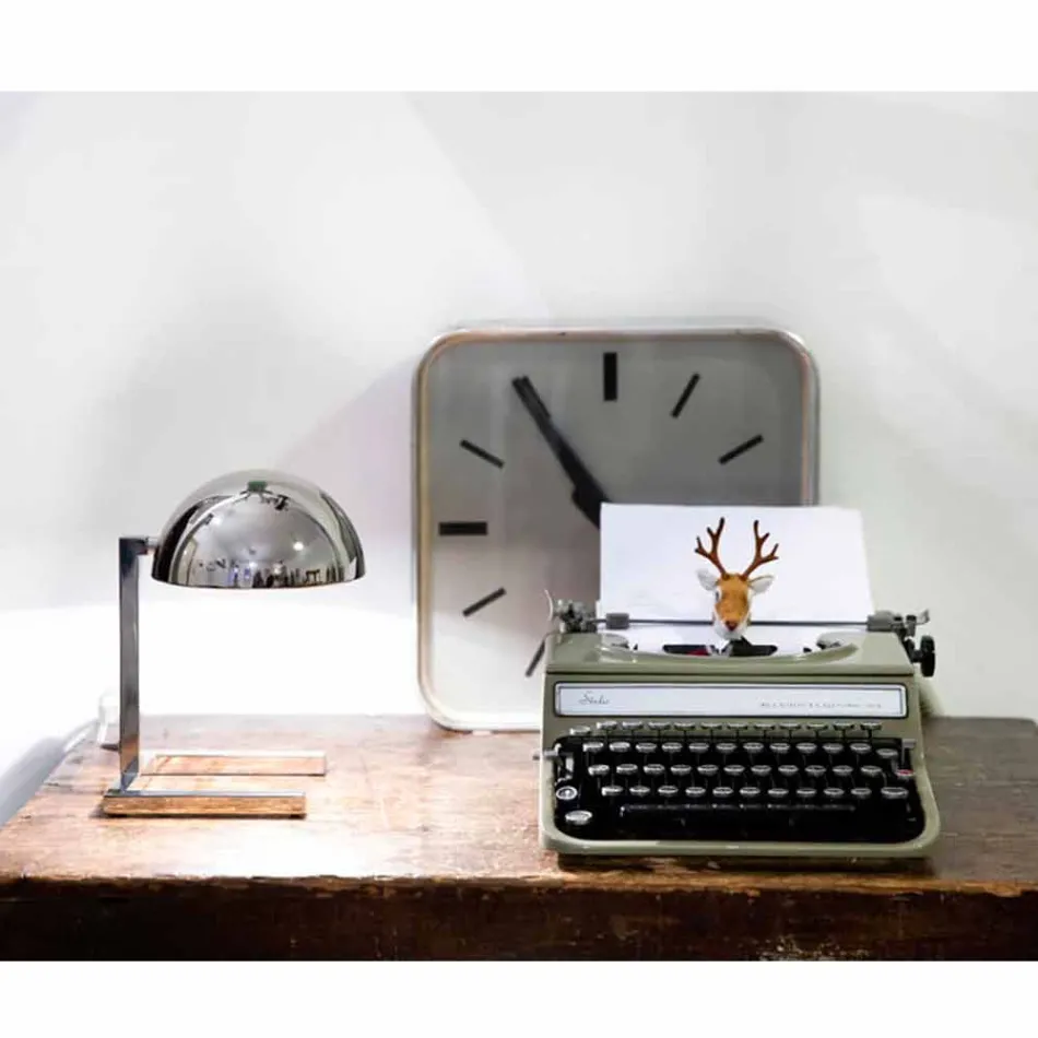 Tafellamp in messing met gouden of palladium afwerking Made in Italy - Adana Viadurini