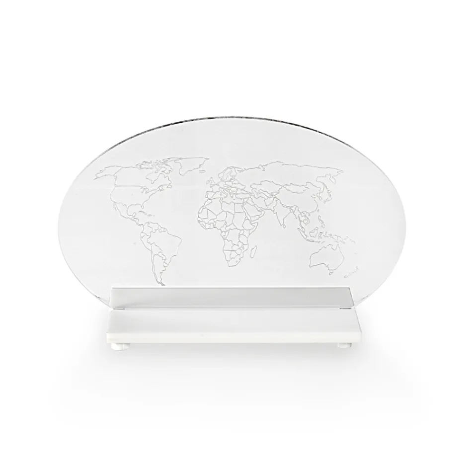 LED-aangedreven plexiglas tafellamp gemaakt in Italië - Rapunzel Viadurini