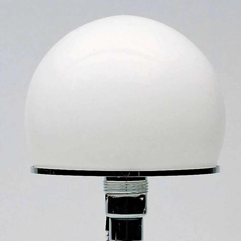 Glazen tafellamp met opalen kap Made in Italy - Dacca Viadurini