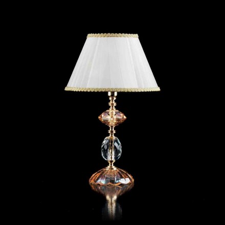 Glazen Tafellamp en Crystal Belle, made in Italy Viadurini