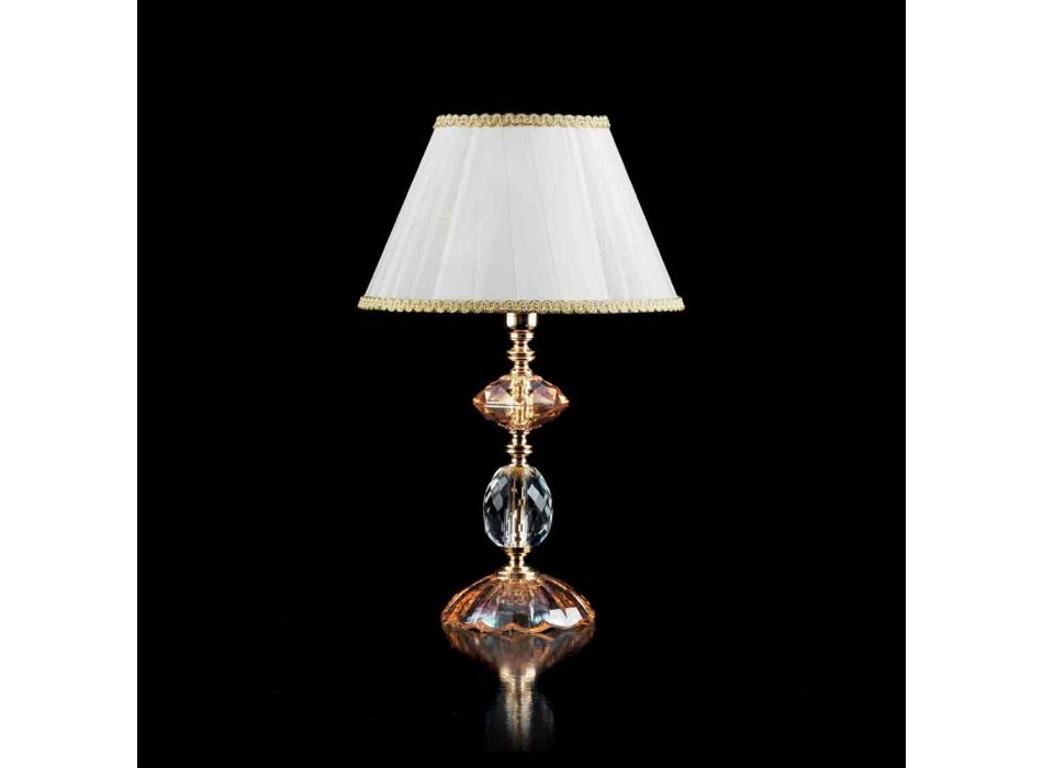 Glazen Tafellamp en Crystal Belle, made in Italy Viadurini