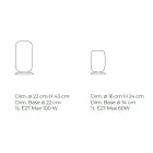 Handgeblazen glazen tafellamp in Venetië 16 22 cm - Bamboe Viadurini