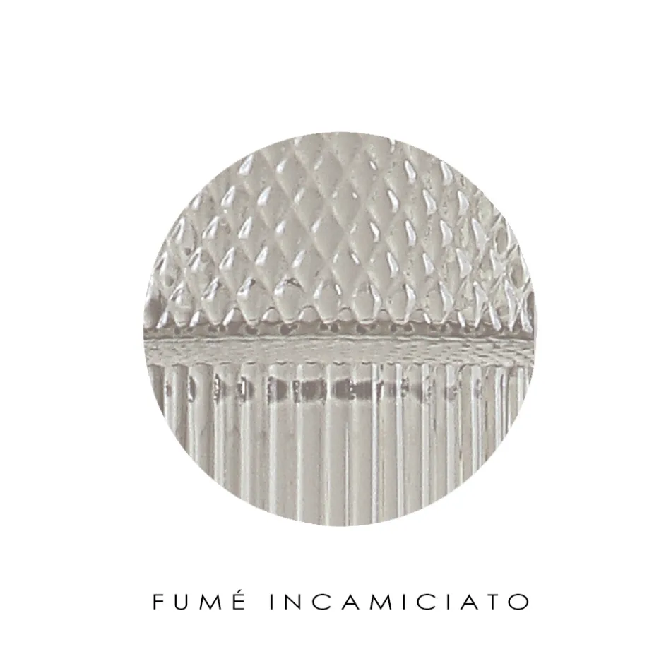 Tafellamp in handgeblazen glas in Venetië en metaal - Satomi Viadurini