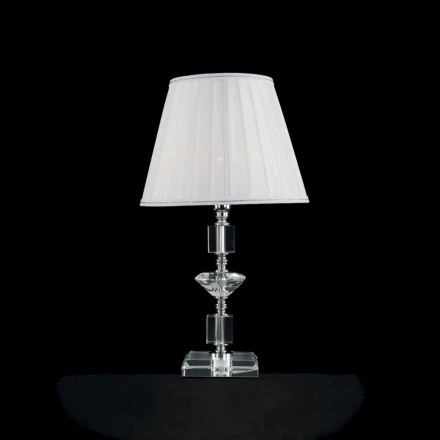 Lamp in transparante glazen tafel en cristallo Ivy, made in Italy Viadurini