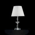 Lamp in transparante glazen tafel en cristallo Ivy, made in Italy