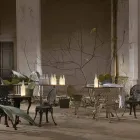 Led tafellamp in wit matglas modern design - fles Viadurini