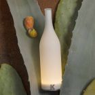 Led tafellamp in wit matglas modern design - fles Viadurini