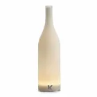 Led tafellamp in wit matglas modern design - fles Viadurini