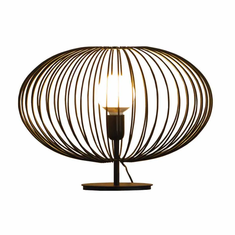 Hedendaagse tafellamp in gelakt staal, Ø48xH35 cm, Gabriella Viadurini