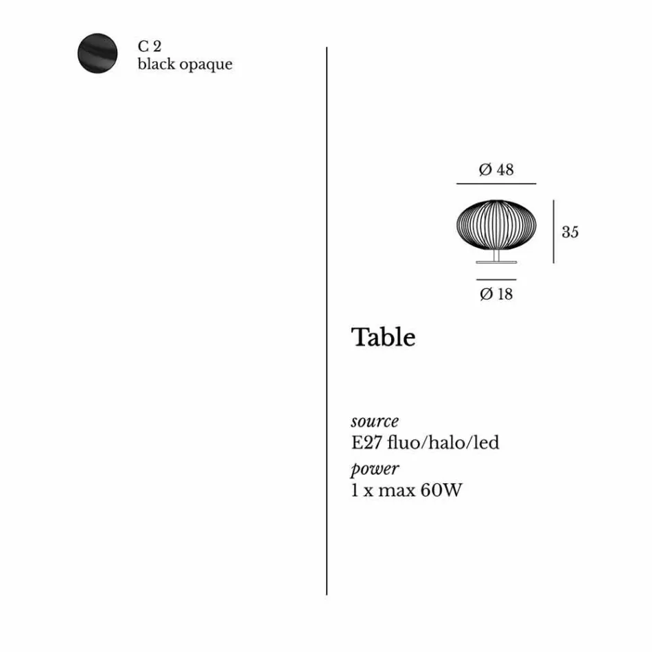 Hedendaagse tafellamp in gelakt staal, Ø48xH35 cm, Gabriella Viadurini