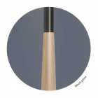 Moderne tafellamp in metaal, hout en organza Made in Italy - Boom Viadurini