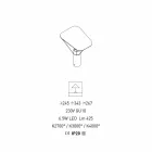 Moderne tafellamp in hars en wit katoen Made in Italy - Fiera Viadurini