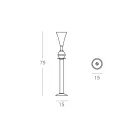 Slide Carmen veelkleurige aluminium tafellamp, gemaakt in Italië Viadurini