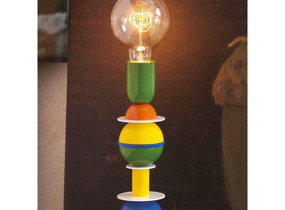 Veelkleurige tafellamp Slide Otello made in Italy Viadurini