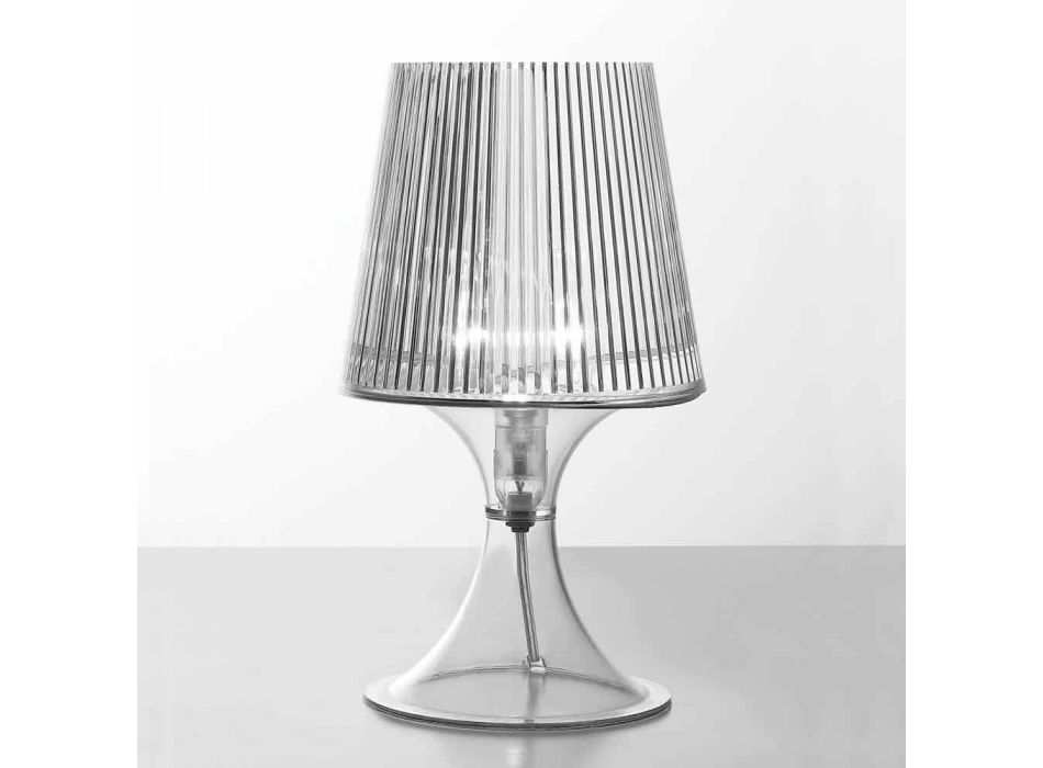 Transparante polycarbonaat tafellamp gemaakt in Italië Frosinone Viadurini