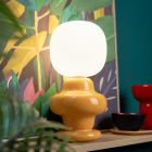 Tafellamp gemaakt van keramiek en glas Made in Italy - Capocabana Viadurini