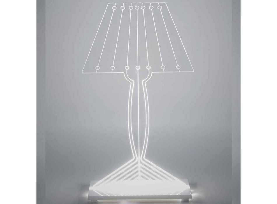 Gevormde tafellamp, Ferla plexiglas LED-lamp Viadurini