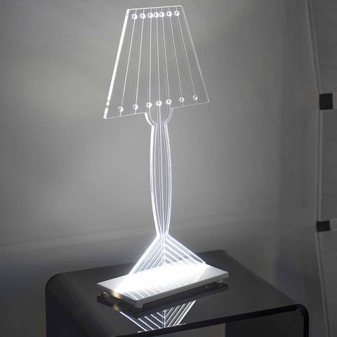 Gegoten Lamp In Plexiglas Met Led Licht Ferla