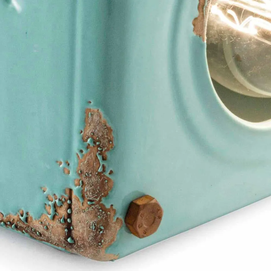 Lamp industriële stijl keramische tafel en ferro Valerie Viadurini