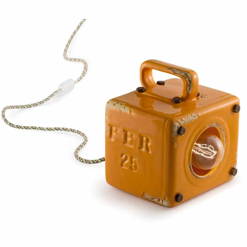 Lamp industriële stijl keramische tafel en ferro Valerie Viadurini