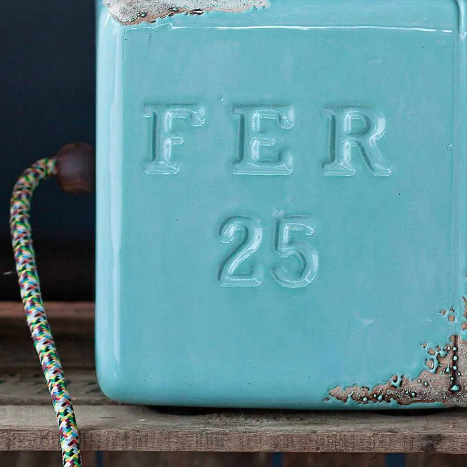 Lamp industriële stijl keramische tafel en ferro Valerie Viadurini