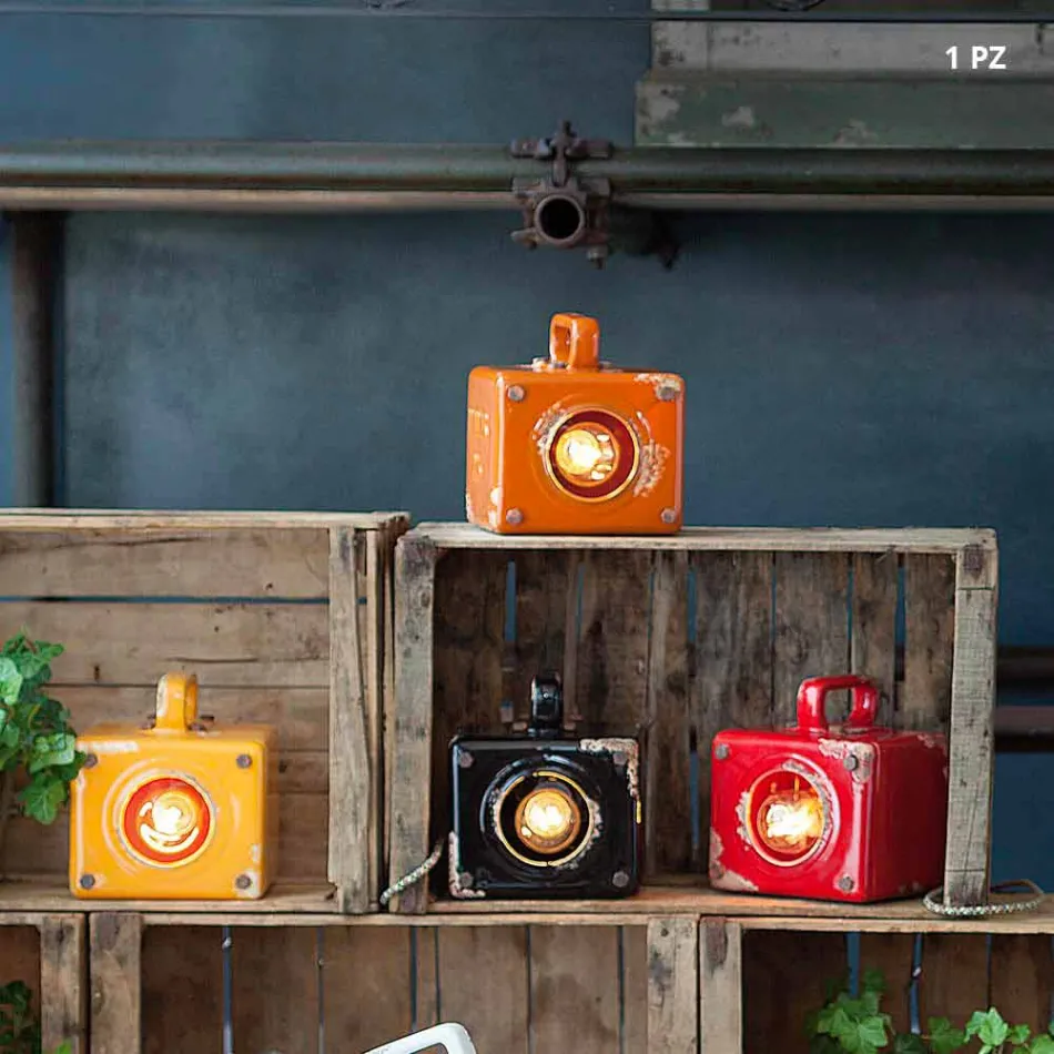 Lamp industriële stijl keramische tafel en ferro Valerie Viadurini