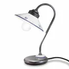 Vintage stijl tafellamp in handbeschilderd keramiek en ijzer - Asti Viadurini