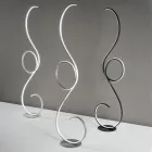 LED-vloerlamp met Design-Clack gelakte metalen structuur Viadurini