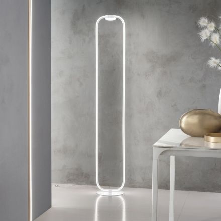 Dimbare LED-vloerlamp met metalen structuur - Aladdin Viadurini