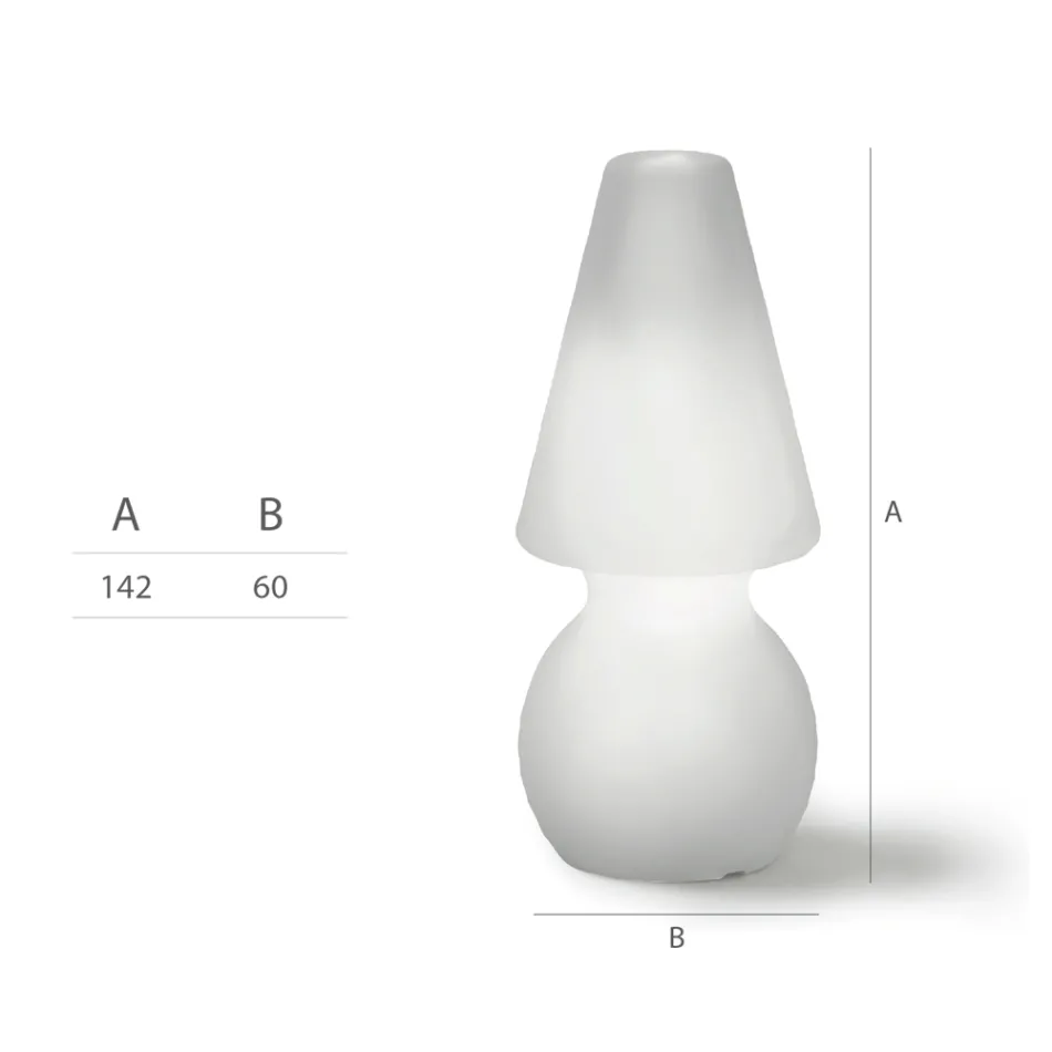 Led-vloerlamp in wit polyethyleen Made in Italy - Alvarez Viadurini