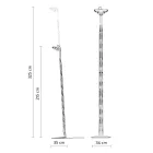 Uitschuifbare vloerlamp aluminium mat zwart ladderontwerp - Watchful Viadurini