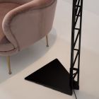 Uitschuifbare vloerlamp aluminium mat zwart ladderontwerp - Watchful Viadurini