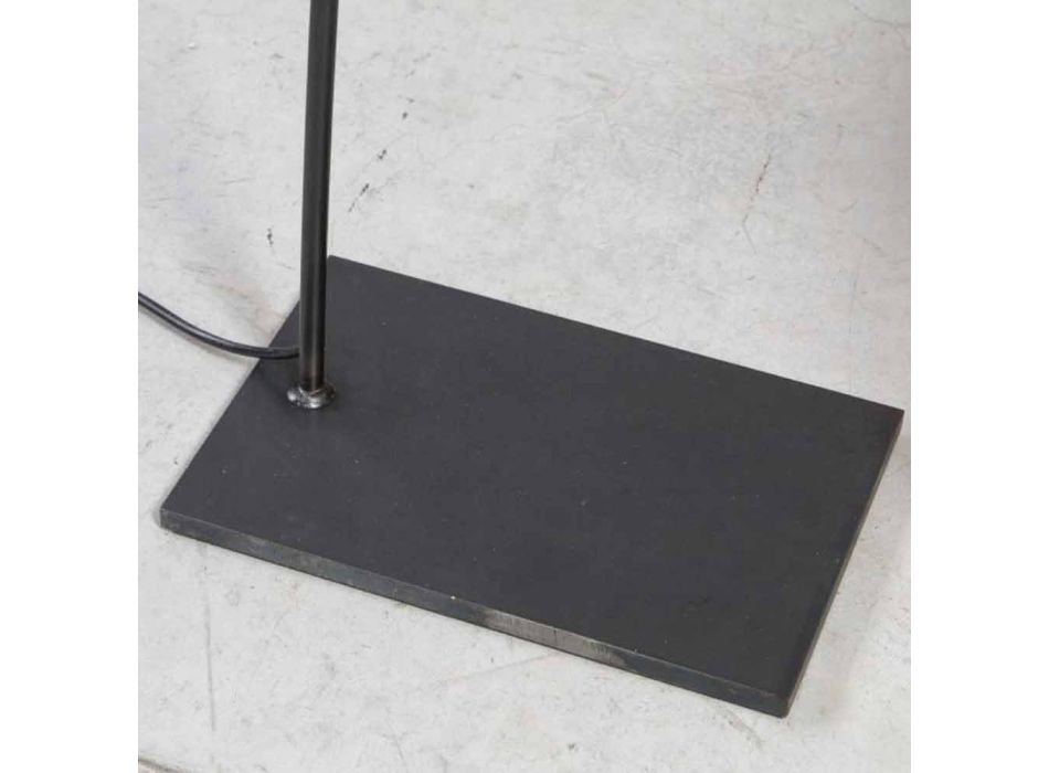 Artisanale design vloerlamp in zwart ijzer Made in Italy - Curva