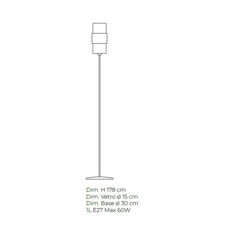 Artisan vloerlamp in Venetiaans geblazen glas 30 cm - Satomi Viadurini