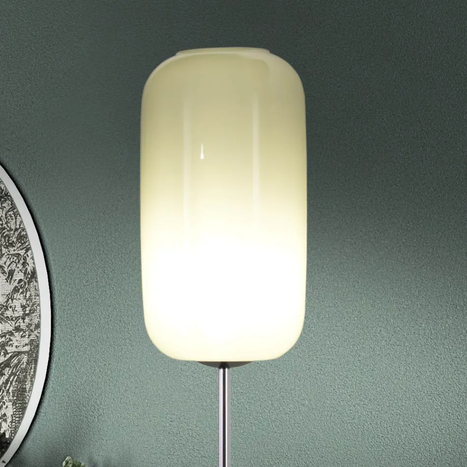 Handgeblazen Venetiaanse Glazen Vloerlamp - Bamboe Viadurini